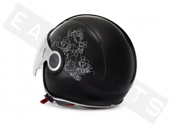 Helm Demi Jet VESPA VJ Disney Mickey Mouse Edition By Vespa zwart